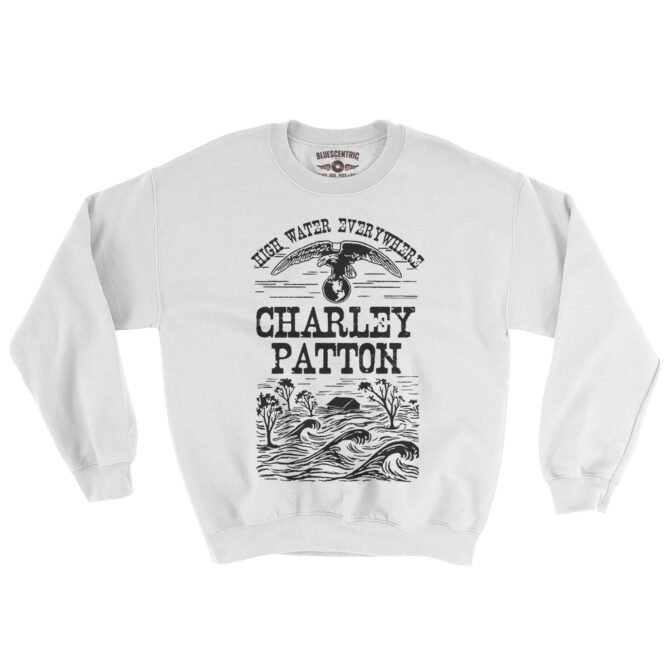 Charley Patton High Water Everywhere Crewneck Sweatshirt - White