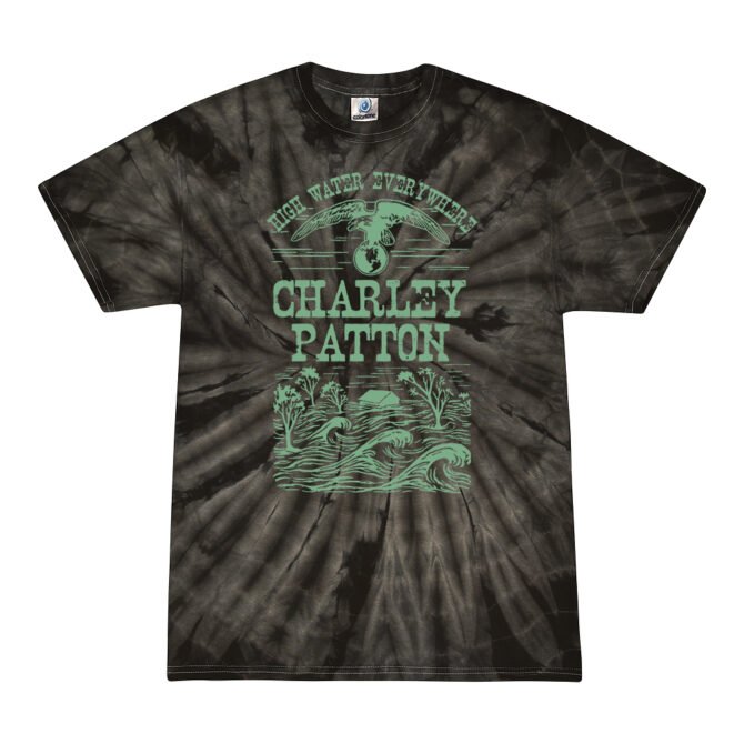 Charley Patton High Water Everywhere Tie-Dye T-Shirt - Black - 5XL