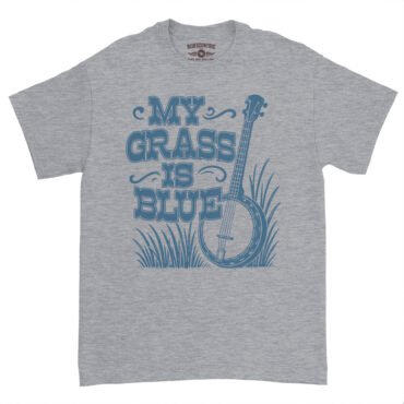 Graphic My Grass Is Blue T-Shirt - Heavy Cotton - Athletic Heather