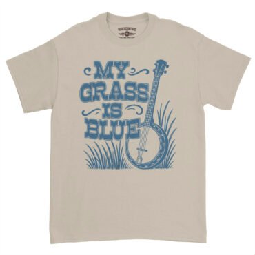 Graphic My Grass Is Blue T-Shirt - Heavy Cotton - Sand