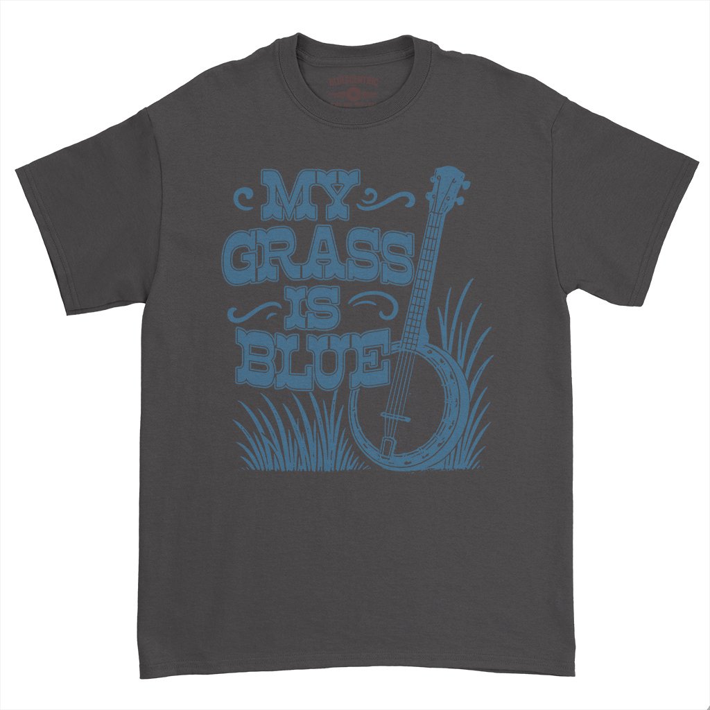 Graphic My Grass Is Blue T-Shirt - Heavy Cotton - Black