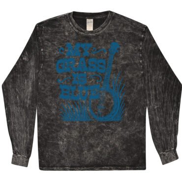 Graphic My Grass Is Blue T-Shirt - Black Mineral Wash
