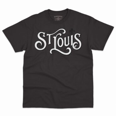 Saint Louis Ornate Vintage T-Shirt - Men's Big & Tall - Black