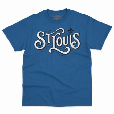 Saint Louis Ornate Vintage T-Shirt - Men's Big & Tall - Royal