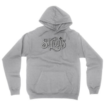 Saint Louis Ornate Vintage Hooded Pullover Jacket - Ash
