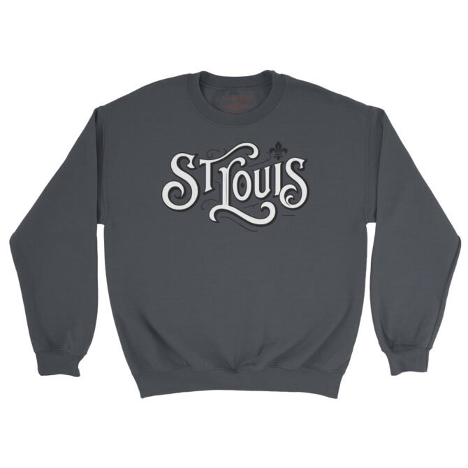 Saint Louis Ornate Vintage Crewneck Sweatshirt - Navy