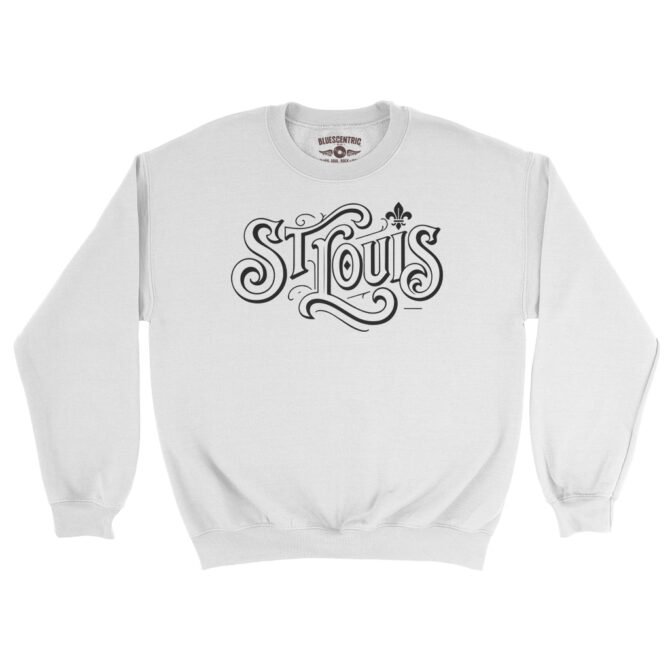 Saint Louis Ornate Vintage Crewneck Sweatshirt - White