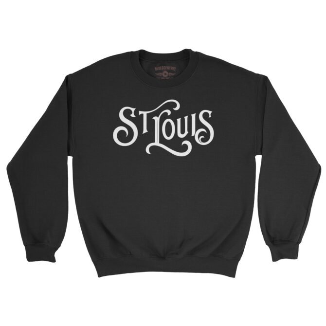 Saint Louis Ornate Vintage Crewneck Sweatshirt - Black