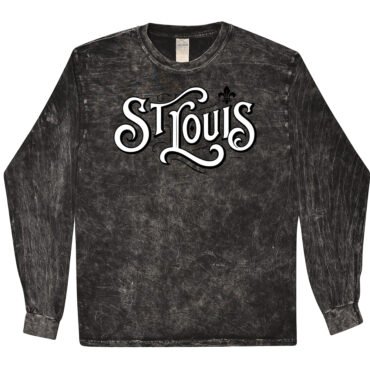 Saint Louis Ornate Vintage T-Shirt - Black Mineral Wash