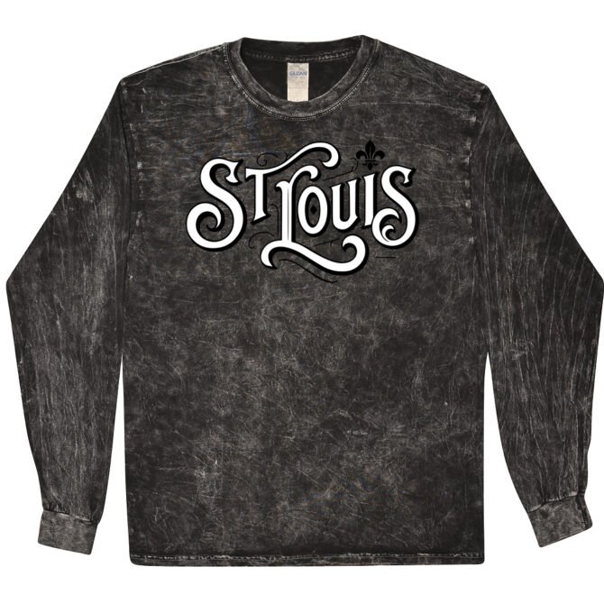 Saint Louis Ornate Vintage T-Shirt - Black Mineral Wash