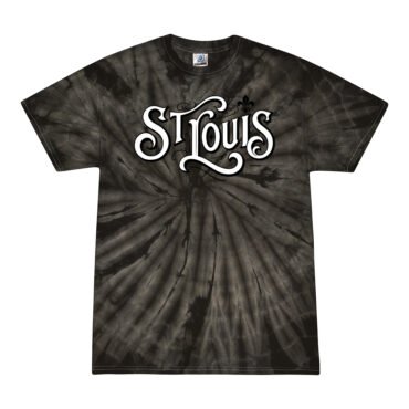 Saint Louis Ornate Vintage Tie-Dye T-Shirt - Black - 5XL