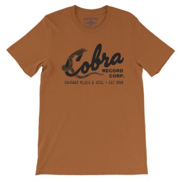 Cobra Records Blues & Soul T-Shirt - Lightweight Vintage Style - Burnt Orange