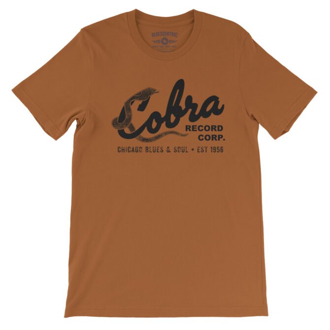 Cobra Records Blues & Soul T-Shirt - Lightweight Vintage Style - Burnt Orange