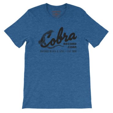 Cobra Records Blues & Soul T-Shirt - Lightweight Vintage Style - Heather True Royal