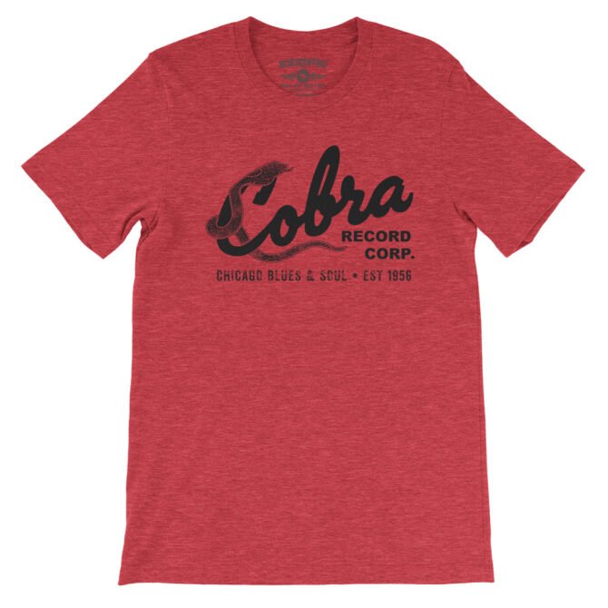 Cobra Records Blues & Soul T-Shirt - Lightweight Vintage Style - Heather Red