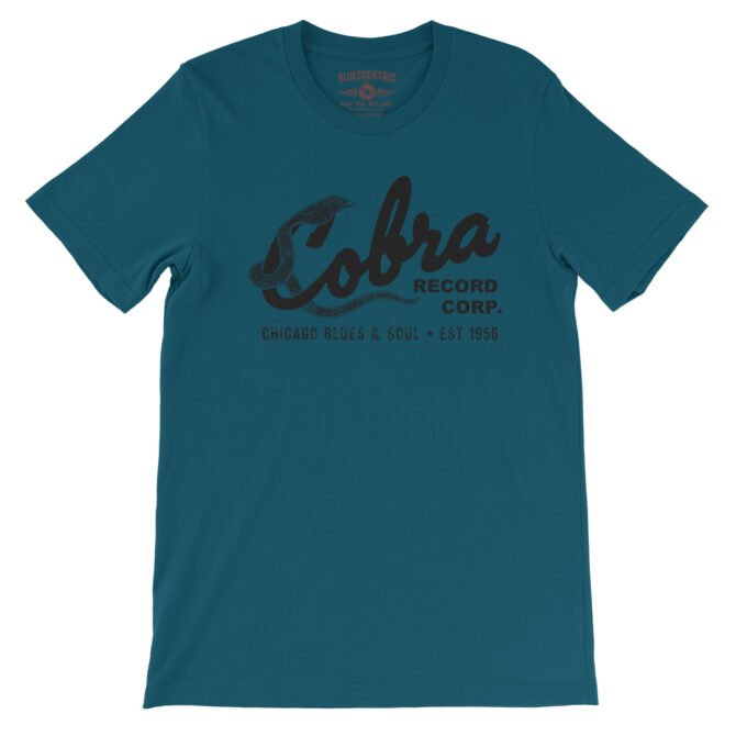 Cobra Records Blues & Soul T-Shirt - Lightweight Vintage Style - Deep Teal