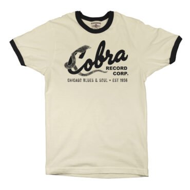 Cobra Records Blues & Soul Ringer T-Shirt - Cream-Black