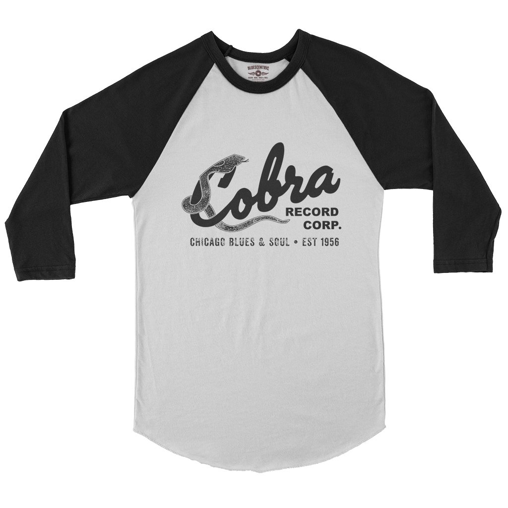 Cobra Records Blues & Soul Baseball T-Shirt - White-Black