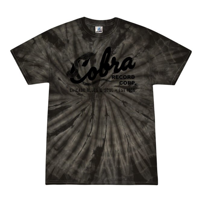 Cobra Records Blues & Soul Tie-Dye T-Shirt - Black - 5XL