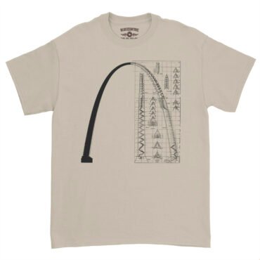 Saint Louis Arch Architecture T-Shirt - Heavy Cotton - Sand