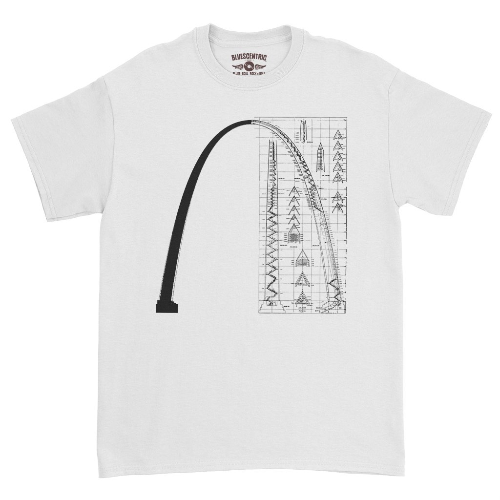 Saint Louis Arch Architecture T-Shirt - Heavy Cotton - White