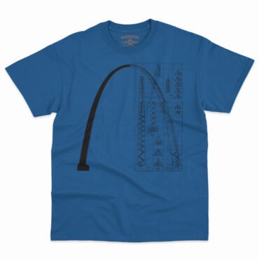 Saint Louis Arch Architecture T-Shirt - Men's Big & Tall - Royal