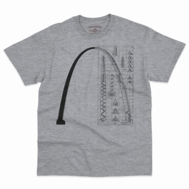 Saint Louis Arch Architecture T-Shirt - Men's Big & Tall - Athletic Heather