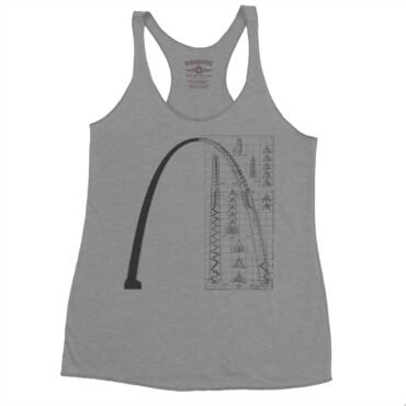 Saint Louis Arch Architecture Racerback Tank - Women's - Premium Heather