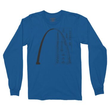 Saint Louis Arch Architecture Long Sleeve T-Shirt - Royal