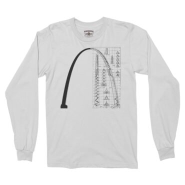 Saint Louis Arch Architecture Long Sleeve T-Shirt - White
