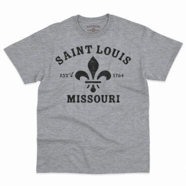 St. Louis est. 1764 Black Print T-Shirt - Men's Big & Tall - Athletic Heather