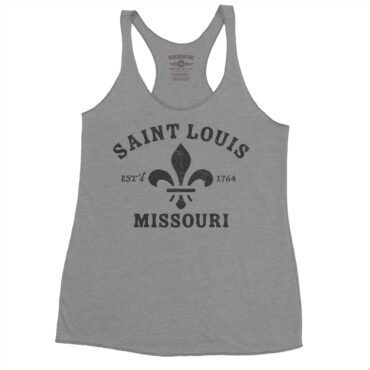 St. Louis est. 1764 Black Print Racerback Tank - Women's - Premium Heather