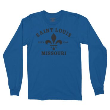 St. Louis est. 1764 Black Print Long Sleeve T-Shirt - Royal
