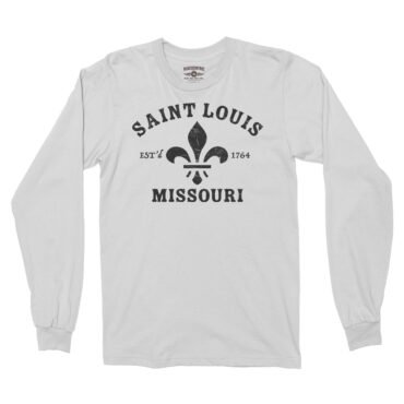 St. Louis est. 1764 Black Print Long Sleeve T-Shirt - White