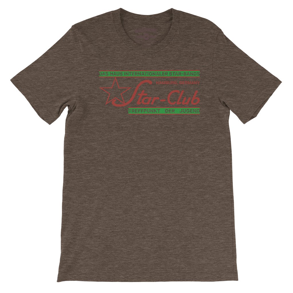 Star Club Germany T-Shirt - Lightweight Vintage Style - Heather Brown