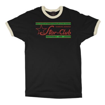 Star Club Germany Ringer T-Shirt - Black-Cream
