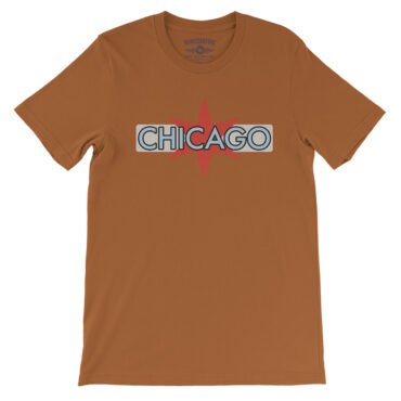Chicago T-Shirt - Lightweight Vintage Style - Burnt Orange