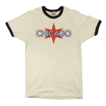 Chicago Ringer T-Shirt - Cream-Black