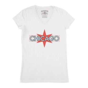 Chicago V-Neck T Shirt - Women's - White