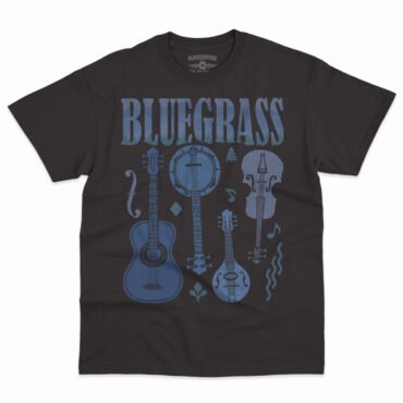 Bluegrass Instrument T-Shirt - Men's Big & Tall - Black