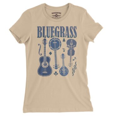Bluegrass Instrument Ladies T-Shirt - Relaxed Fit - Sand Dune