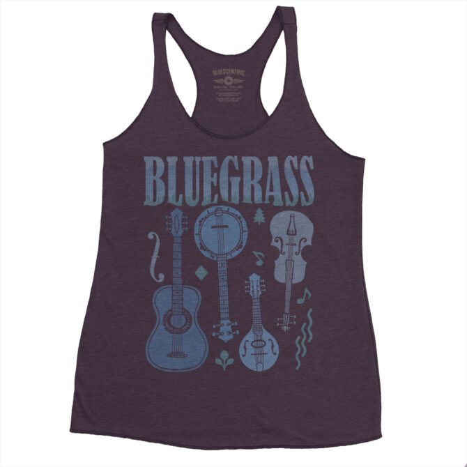 Bluegrass Instrument Racerback Tank - Women's - Vintage Purple
