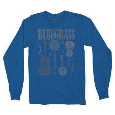 Bluegrass Instrument Long Sleeve T-Shirt - Royal
