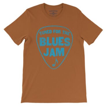 Tuned for the Blues Jam T-Shirt - Lightweight Vintage Style - Burnt Orange