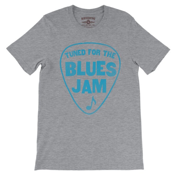 Tuned for the Blues Jam T-Shirt - Lightweight Vintage Style - Athletic Heather