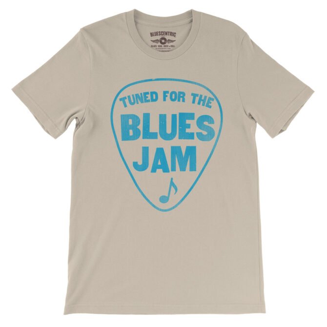 Tuned for the Blues Jam T-Shirt - Lightweight Vintage Style - Soft Cream