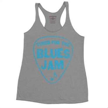 Tuned for the Blues Jam Racerback Tank - Women's - Premium Heather