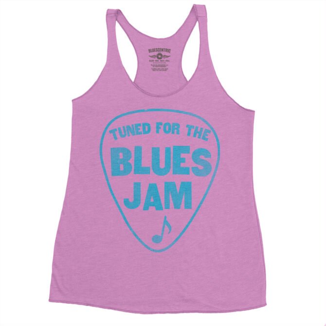 Tuned for the Blues Jam Racerback Tank - Women's - Vintage Lilac