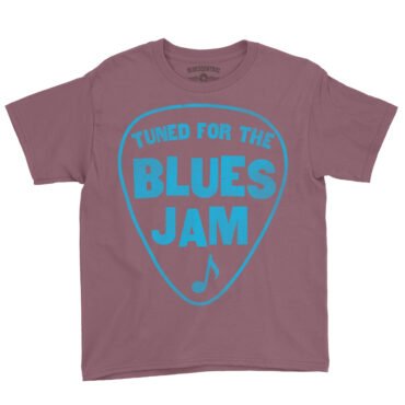 Tuned for the Blues Jam Youth T-Shirt - Lightweight Children & Toddlers - Heather Maroon