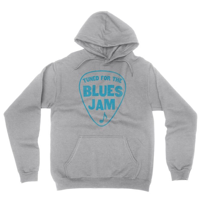 Tuned for the Blues Jam Hooded Pullover Jacket - Ash
